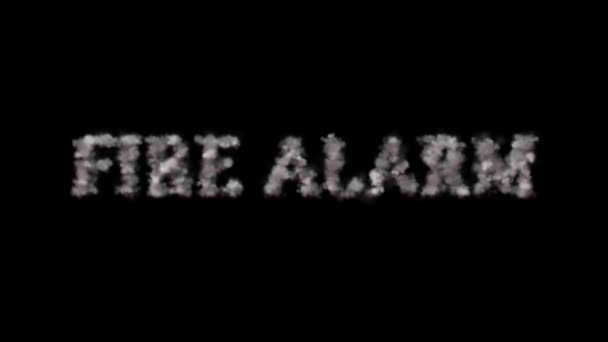 Animație Alarmă Incendiu Text Pericol Videoclip de stoc fără drepturi de autor