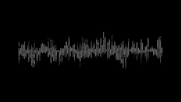 Анімація Звукової Хвилі Еквалайзер Цифрових Звукових Хвиль Аудіотехнології Музична Концепція Відеокліп