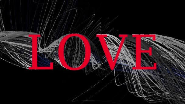 Beau Texte Amour Animation Sur Fond Noir — Video