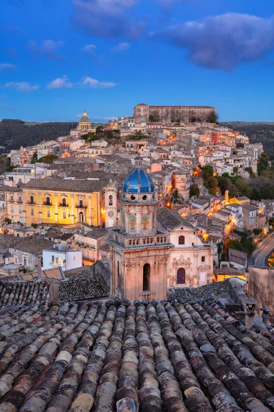 Ragusa Ibla Sicílie Itálie Cityscape Image Historického Města Ragusa Isla — Stock fotografie
