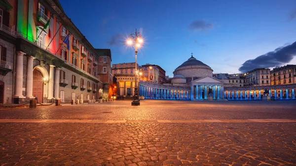 Nápoly Olaszország Városkép Kép Nápoly Olaszország Kilátással Nagy Város Tér — Stock Fotó