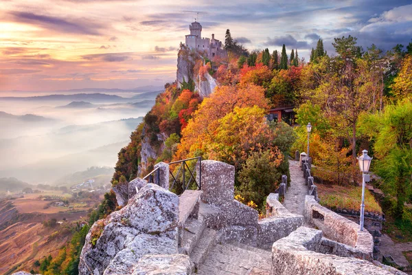 San Marino Republic San Marino Italy Aerial Landscape Image San — Stock Photo, Image