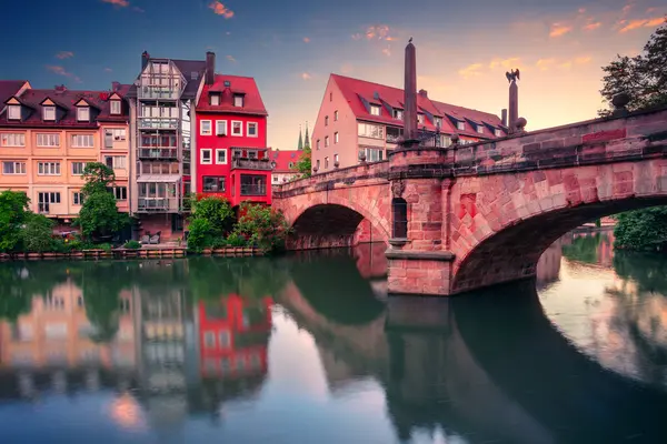 stock image Nuremberg, Germany. Cityscape image of old town Nuremberg, Germany at spring sunrise.