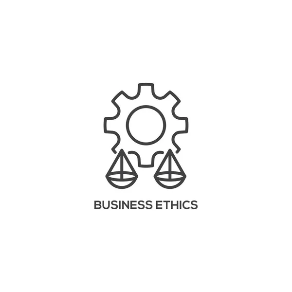 Business Ethics Icon Business Concept Modern Sign Linear Pictogram Outline Лицензионные Стоковые Векторы