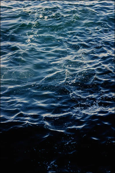 Tengeri Kék Víz Textúra Háttér — Stock Fotó