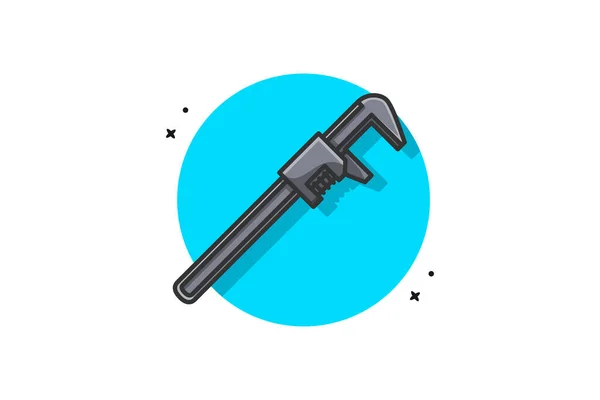 Pipe Wrench Ferramenta Vetor Ilustração Mecânico Encanador Ferramenta Trabalho Conceito — Vetor de Stock