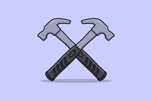 Εικονογράφηση Φορέα Εργαλείο Claw Hammer Εργαλεία Εργασίας Αντικείμενα Εξοπλισμό Έννοια — Διανυσματικό Αρχείο