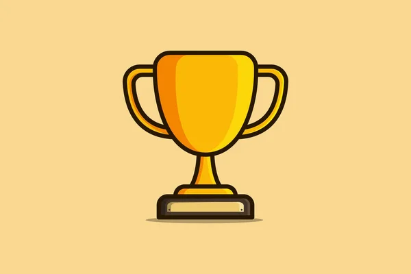 Gold Metal Trophy Vektorová Ilustrace Koncept Objektu Odměn Pro Vítěze — Stockový vektor
