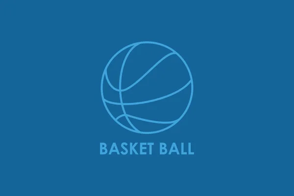 Basketball Ball Umreißt Logo Design Sportobjekt Und Ausstattungskonzept Sporttraining Symbol — Stockvektor