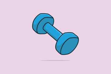 Gym Dumbbell vector illustration. Gym fitness object icon concept. Low weight dumbbell logo design. Body fitness, Gym exercise, Work out. Dumbbell for training body muscles vector design.