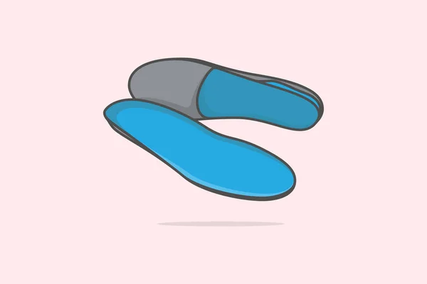 Comfortable Shoes Arch Support Insoles Vector Illustration Fashion Object Icon — Stock Vector