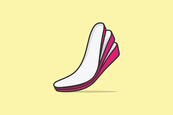 Bequeme Schuhe Arch Support Einlegesohlen Vektor Illustration Modeobjekt Ikone Konzept — Stockvektor