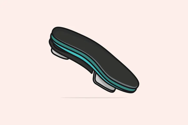 Palmilha Confortável Sapato Das Órteses Ilustração Vetor Dos Apoios Arco — Vetor de Stock