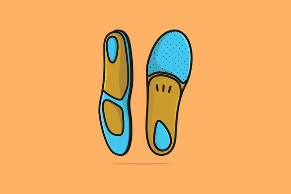 Зручна Пара Взуття Orhotics Arch Підтримує Векторні Ілюстрації Концепція Піктограми — стоковий вектор