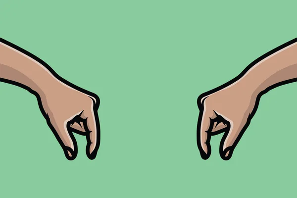 Människor Händer Med Olika Gestures Vektor Illustration Folk Invänder Mot — Stock vektor