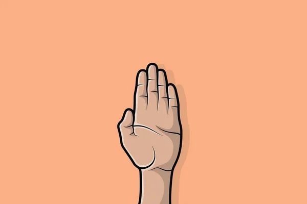 Räkna Människor Hand Vektor Illustration Människor Hand Objekt Ikon Koncept — Stock vektor