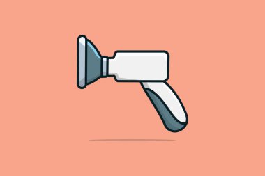 Tıbbi Oksijen Maskesi vektör çizimi. Sağlık ve tıbbi ikon konsepti. Anestezi ikonu. Canlandırıcı sembolü. Nefes torbası Ambu yüz maskesi.