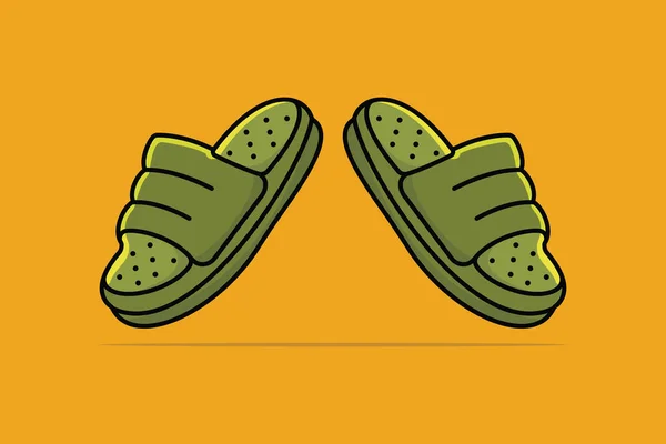 Чоловічі Тапочки Взуття Взуттям Векторні Ілюстрації Чоловіча Концепція Значка Єкта — стоковий вектор