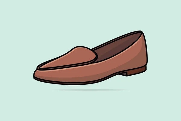 Mocasín Vector Zapatos Ilustración Objeto Moda Icono Concepto Diseño Mocasín — Vector de stock