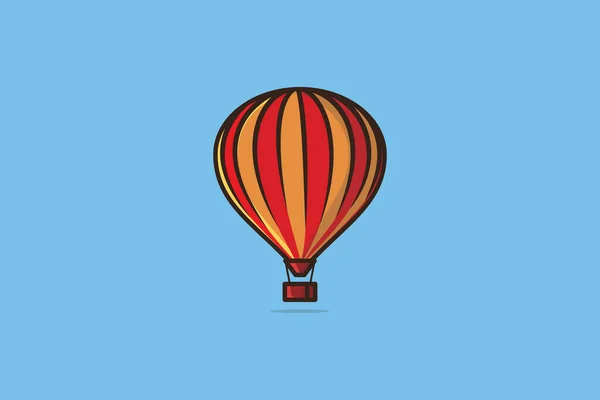 Illustration Des Heißluftballon Vektors Lufttransportobjekt Icon Konzept Grafisch Isolierte Bunte — Stockvektor