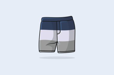 Man and Boys, Short Knicker ve Rastgele giyimli vektör illüstrasyonu. Moda nesneleri simgesi konsepti. Sıkıştırma taytlı, etkin şortlu, iç dar şortlu, vektör tasarımlı erkekler.