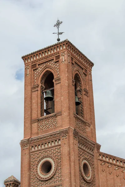 Klocktornet Kyrkan Santa Cristina Madrid Spanien — Stockfoto