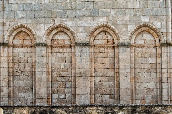 布尔戈斯San Pedro Arlanza修道院的石墙中 盲指拱门 西班牙 — 图库照片