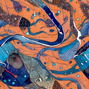 Mayo kamuflajı için kusursuz suluboya tekstil deseni