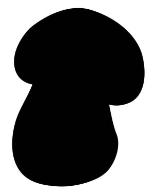 Orman küçük mantar Lactarius - logo veya piktogram için vektör siluet resim. İşaret veya simge için ormandaki yenilebilir mantarlar