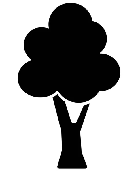 Baum Einfache Pflanzensilhouette Vektorillustration Für Logo Oder Piktogramm Baumsilhouette Für — Stockvektor