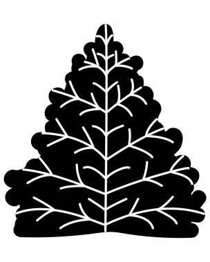 Spruce stilize edilmiş, Noel ağacı - logo, piktogram veya şablon için vektör siluet resim. Simge veya işaret için basit kozalaklı Evergreen çizimi