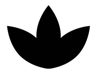 Nilüfer çiçeği, bitki - logo veya piktogram için vektör silueti. Şablon, işaret ya da simge için Stilize Su Zambağı Çiçeği