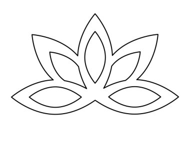 Nilüfer çiçeği, bitki - logo veya piktogram için vektör çizimi. Özet geç. Şablon, işaret ya da simge için Nilüfer Çiçeği