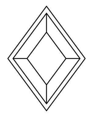 Mücevher taşı, değerli bir taştan takılan mücevher boyama, logo ya da piktogram için vektör doğrusal resim. Özet geç. Mücevher için Crystal 'a baktım..