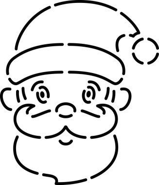 Noel Baba 'nın zencefilli ekmek, kurabiye ve diğer şekerlemeler için şablon tasarımı - kesim için vektör şablonu. Kendi PYO 'nuzu tasarlayın, Cookie Stencil