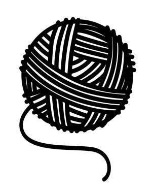 İplik silueti topu - logo, pictogram veya stencil için vektör resmi.