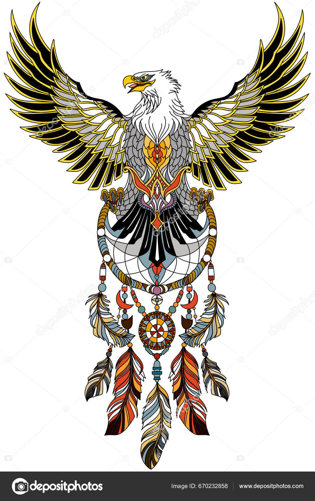 Vector American Eagles Set Traditional Tattoo Stock Vector (Royalty Free)  566540473 | Shutterstock