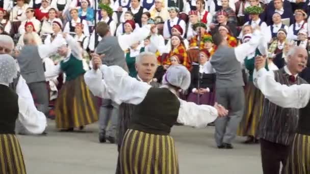 Dobele Letonya Mayıs 2023 Geleneksel Halk Dansları Kültürü Xxvii Ulusal — Stok video