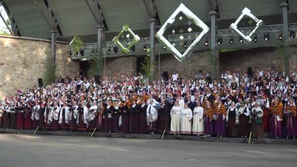 Dobele Letland Mei 2023 Geweldige Zang Van Letse Folk Traditionele — Stockvideo