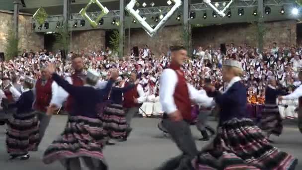 Dobele Łotwa Maja 2023 Close Żywe Tancerze Taniec Pięknym Spektaklu — Wideo stockowe