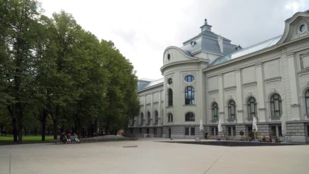 Riga Letónia Setembro 2023 Vista Panorâmica Praça Jan Rosenthal Para — Vídeo de Stock