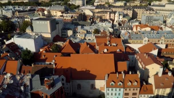 Vue Aérienne Ville Riga Capitale Lettonie Centre Historique Riga Paysage — Video