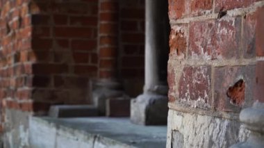 Riga Katedrali 'nin bir panoraması Riga Dome kilise cephesi, dekoratif heykel unsurları ve merkez kule mimarisi manzarası sunuyor. Burası Letonya 'nın başkentinin ünlü bir tarihi simgesidir..