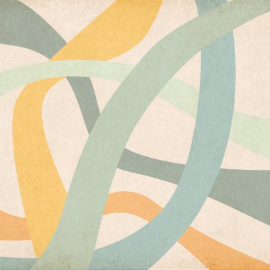 Square Retro poster background 1970 hippie colors. simple old fashioned abstract lines.