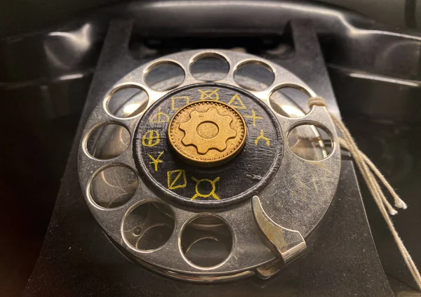 Стокгольм Швеція Червня 2023 Вінтажний Старий Роторний Телефон Класичний Дротовий — стокове фото
