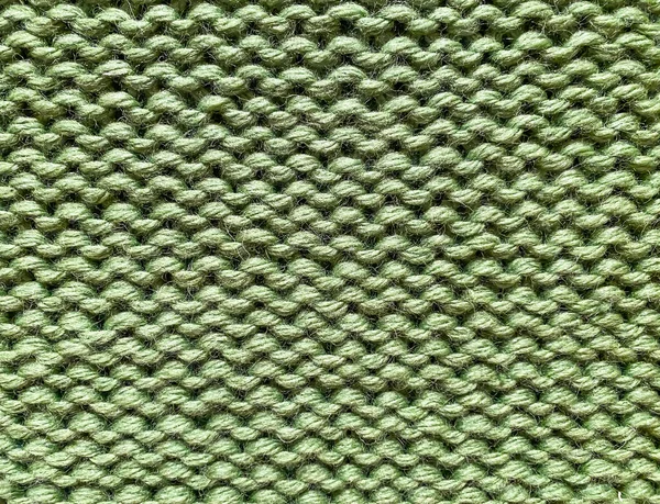 Texture Green Knitted Woolen Fabric Wallpaper Abstract Background — Stock Photo, Image