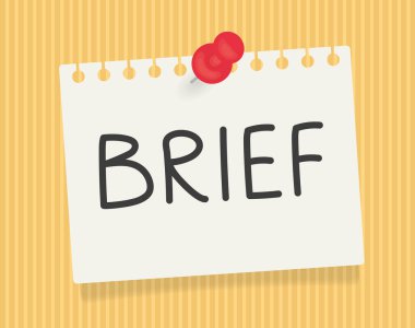 Pin - vektör illüstrasyonlu kısa kelimelerle not