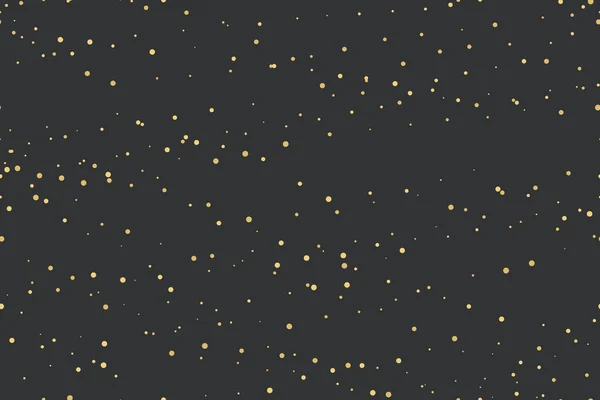 Tmavý Elegantní Bezešvý Vzor Zlatými Tečkami Vánoce Silvestr Párty Pozadí — Stockový vektor