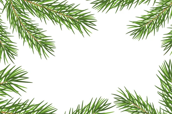 Різдвяний Фон Ялинкою Місце Тексту Вітальна Листівка Векторна Ілюстрація — стоковий вектор