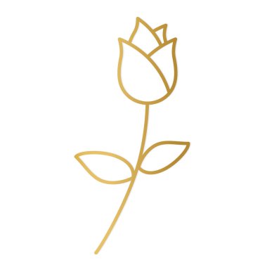 Altın Gül ikonu - vektör illüstrasyonu